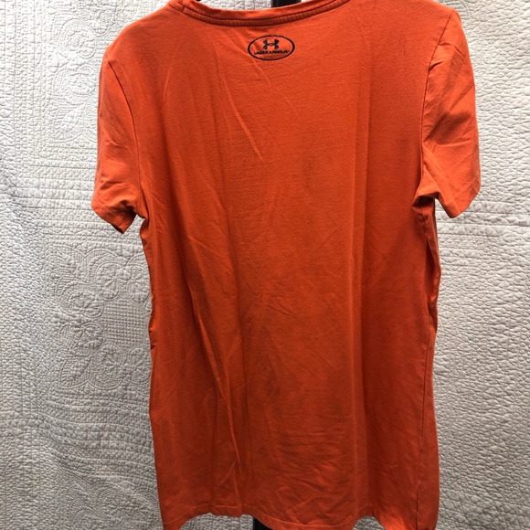 Under Armour Orange T-Shirt Camo Logo Sz M - Picture 3 of 4